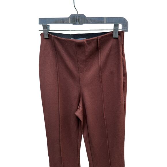 Peace Love World Ponte Split Hem Pants Chocolate Brown XS - Picture 3 of 12